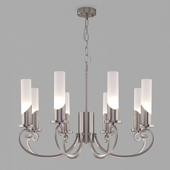 Классическая подвесная люстра 8*E14 60Вт никель IP20 Banci (60117/8 никель) Eurosvet