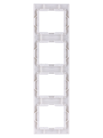 Рамка 4-х постовая вертикальная белая "Таймыр" TDM