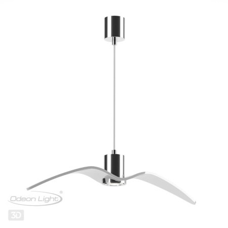 Подвес GU10 1*5W BIRDS белый/хром/стекло B ODEON LIGHT