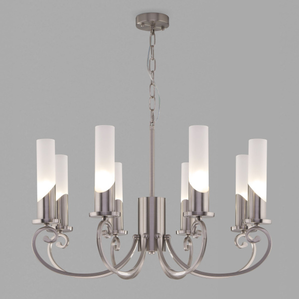 Классическая подвесная люстра 8*E14 60Вт никель IP20 Banci (60117/8 никель) Eurosvet