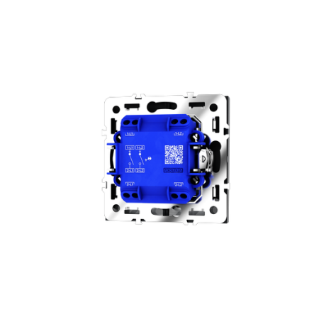 Выключатель встраиваемый Voltum S70 двухклавишный с подсветкой 10А, (графит)