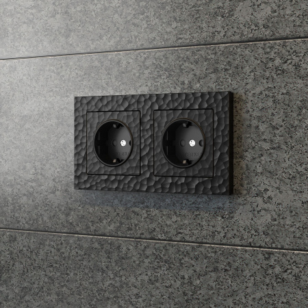 Hammer Рамка универсальная 2 пост . Черный IP20 Werkel