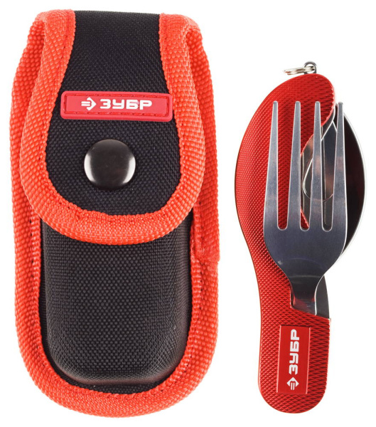 Набор "ТУРИСТ" походный, с вилкой и ложкой, "4 в 1" ЗУБР