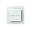 Сенсорный выключатель Quadro 2 клавиши 1 пост Белый Livolo