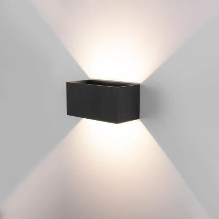 Уличный настенный светодиодный светильник 12Вт 4000К черный IP54 WINNER DOUBLE (a057136) Elektrostandard