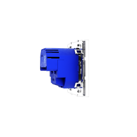 Розетка встраиваемая Voltum S70 с заземлением и защитными шторками, 16А, с USB, A+A, (белый глянцевый)
