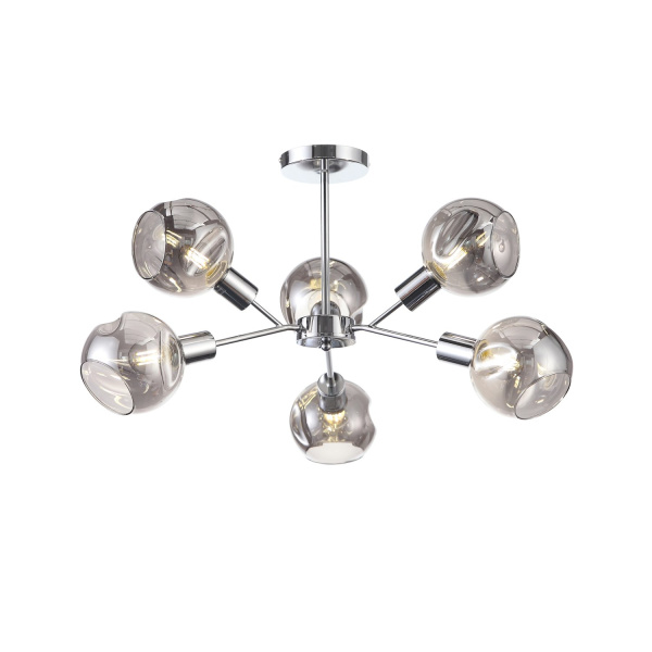 Люстра потолочная Хром/Дымчатый E14 6*60Вт SLE155102-06 EVOLUCE