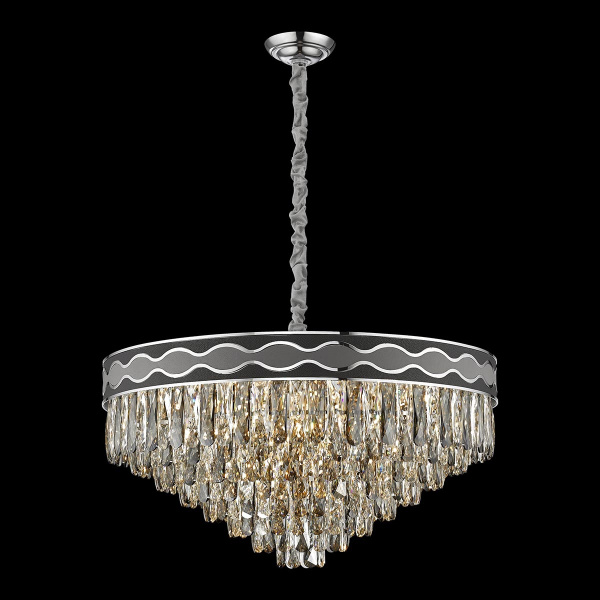 Люстра подвесная Хром/Прозрачный E14 22*40Вт WE135.22.103 WERTMARK