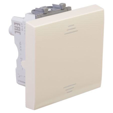 Переключатель одноклавишный модульный, "Avanti", "Ванильная дымка", 2 модуля DKC