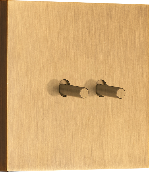 Donel N96 выключателя звонкового типа на 2 тумблера, Цилиндр, 10AX 250V, Латунь, серия DT