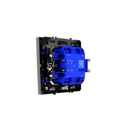 Выключатель встраиваемый Voltum S70 двухклавишный с подсветкой 10А, (титан)