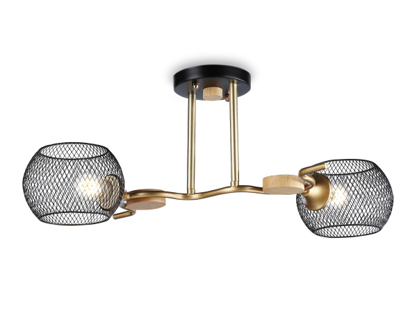 Светильник подвесной TR80162/2 BK/GD черный/золото E27/2 max 40W 550*360*220 Ambrella Light