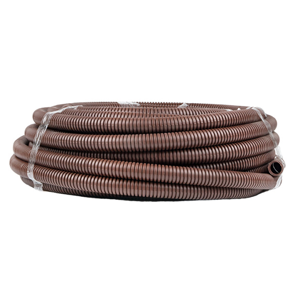 Труба гофр, ПВХ с протяжкой d25 мм (25 м) темное дерево EKF-Plast Труба гофр, ПВХ с протяжкой d25 мм (25 м) темное дерево EKF-Plast