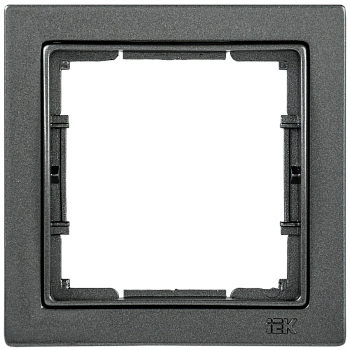 Рамка 1-местная квадратная РУ-1-БА BOLERO Q1 антрацит IEK