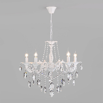 Классическая подвесная люстра 5*E14 60Вт белый IP20 Veletta (10108/5 белый) Eurosvet