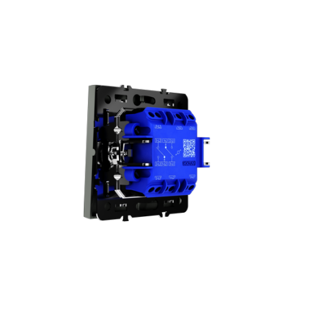 Проходной переключатель встраиваемый Voltum S70 двухклавишный 10А, (титан)