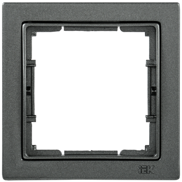 Рамка 1-местная квадратная РУ-1-БА BOLERO Q1 антрацит IEK