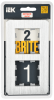 BRITE Рамка 2-мест. РУ-2-1-Бр металл алюм. RE AL IEK