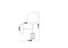 Настенный светильник (бра) 1*E27 60Вт Латунь IP20 Bolas FR5185WL-01BS Freya