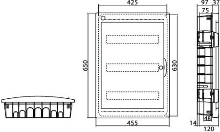 ЩРв-П-54, IP41, белый DKC