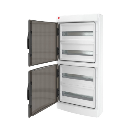 ЩРн-П-72, IP65, серый, с клеммным блоком 63А и замком DKC