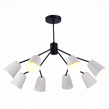 Люстра потолочная Черный/Белый E14 8*40Вт SLE155942-08 EVOLUCE