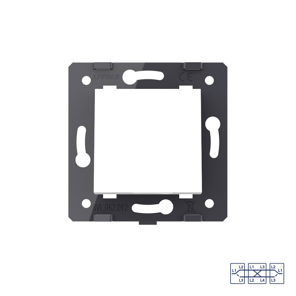 Клавиша перекрестного механического выключателя, цвет белый (механизм) Livolo