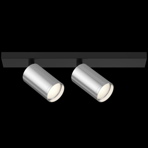 Потолочный светильник 2*GU10 10Вт Черный и Хром IP20 FOCUS S C051CL-02BCH Technical