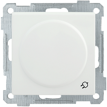 Розетка РС16-1-0-Б с з/з с защитной шторкой и крышкой 16А BOLERO белый IEK