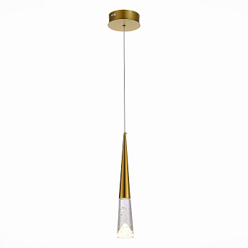 Люстра подвесная Золотистый/Прозрачный LED 1*3Вт 3000К SL6111.203.01 ST LUCE