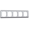 Stream Рамка горизонт/вертик 5 пост . серебряный IP20 Werkel