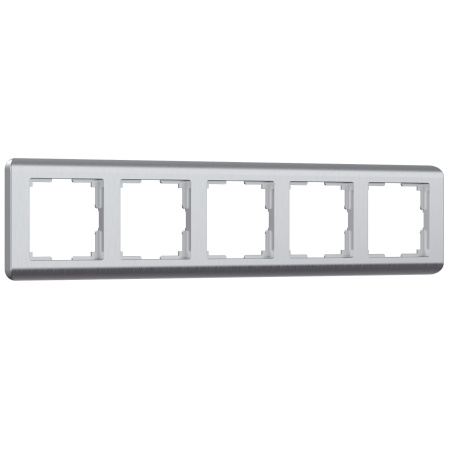 Stream Рамка горизонт/вертик 5 пост . серебряный IP20 Werkel