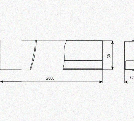 Лоток ЛМ60.30 УТ1,5, с разъеденителем оцинкованный лист S0,8