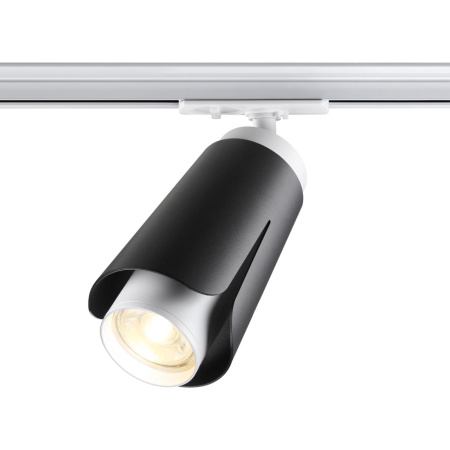 Св-к трековый однофазный IP20 GU10 9W 220V TULIP черный NOVOTECH