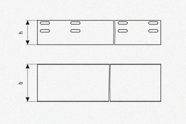 Лоток глухой ЛМГ 75х65х2000 У3, окрашенный, S1,0