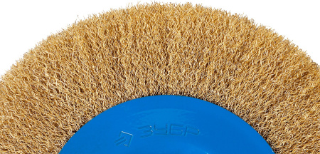 Профессионал. Щетка дисковая для точильно-шлифовального станка, витая стальная латунирован проволока 0,3мм, 200х32мм ЗУБР