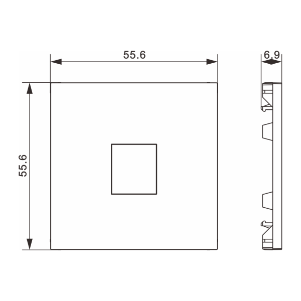 Donel A07 матовый кашемир накладка 1-я для розеток RJ45,TV,SAT,HDMI, серия DB