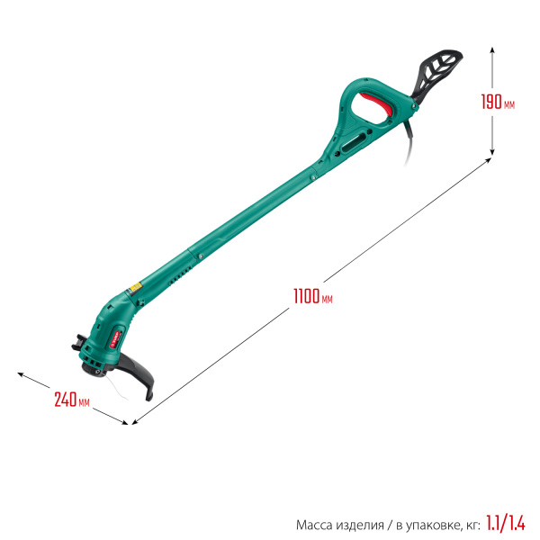 300 Вт триммер сетевой, ш/с 25 см ЗУБР