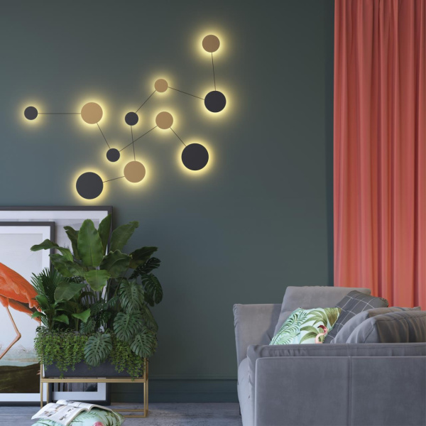 Настенный св-к провод 2,2м LED 29W GALAXY черн/золот/металл ODEON LIGHT