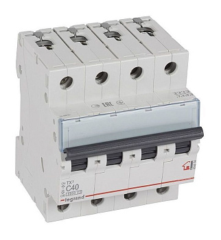 Выключатель автоматический ВА МОД 4П 40А С 6 кА TX3 Legrand