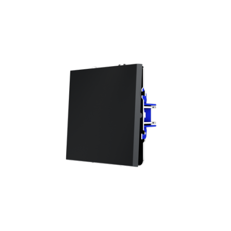 Проходной переключатель встраиваемый Voltum S70 одноклавишный 10А, (графит)