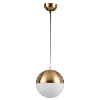 Подвес E27 1*40W PINGA античн.бронза/металл/белый/стекло B ODEON LIGHT
