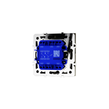 Проходной переключатель встраиваемый Voltum S70 двухклавишный 10А, (шелк)