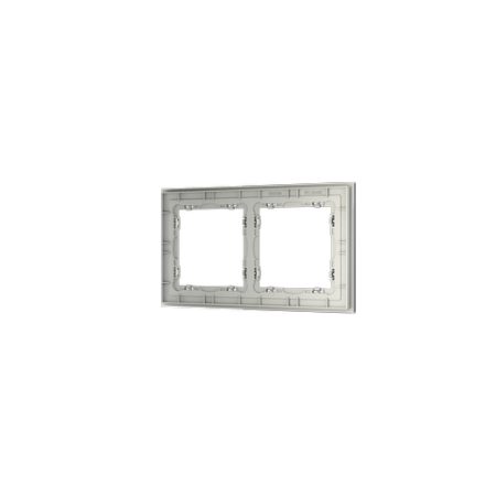 Рамка стеклянная Voltum S70 на 2 поста, (сталь, стекло)