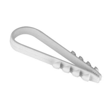 Дюбель-хомут для круглого кабеля (19-25мм) белый (100шт) PROxima EKF