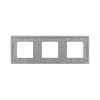 Рамка для розетки тройная Серая Livolo