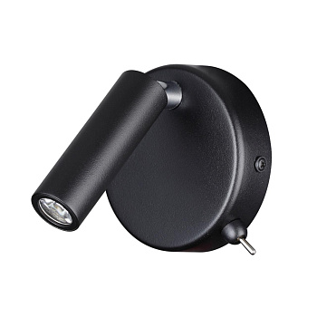 Бра с выкл.LED 3W 3000K 330Лм 220V CHASE черный LUMION