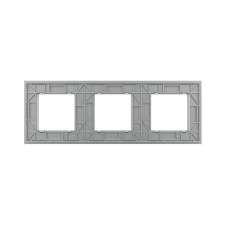 Рамка для розетки тройная Серая Livolo