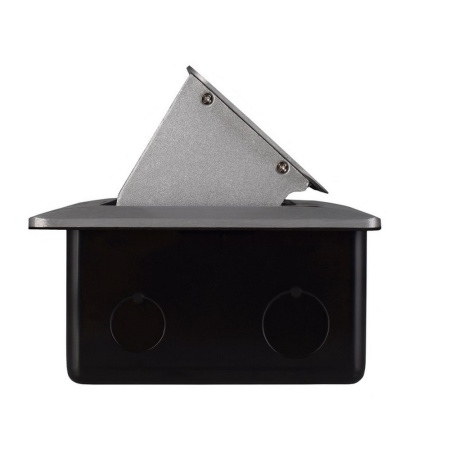 Выдвижной горизонтальный модуль RocketSocket в пол для розеток Livolo 2 поста, сталь