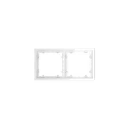 Рамка пластиковая Voltum S70 на 2 поста, (белый глянцевый)